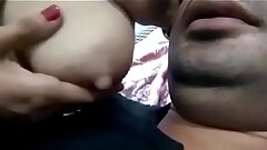 Indian Wife Feeding Her Husband Boobs Milk